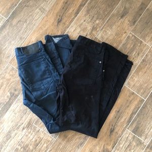 H&M black and blue jeans